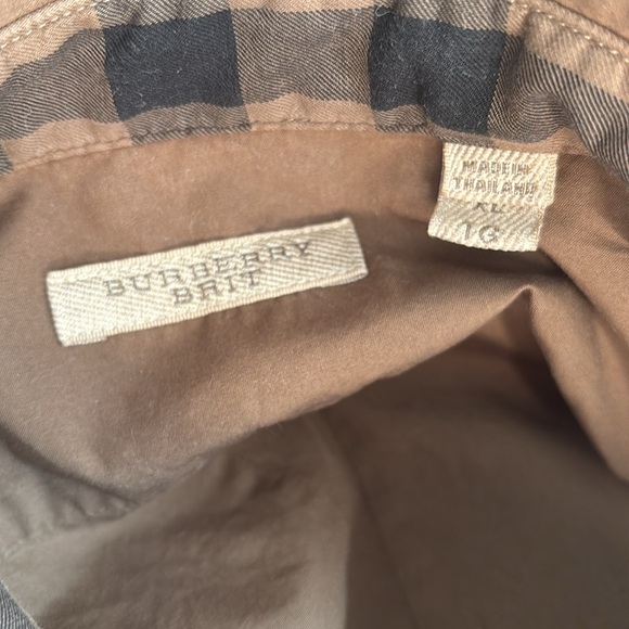 Burberry Brit Men’s Dark Brown Military style Shirt size XL - Picture 5 of 5